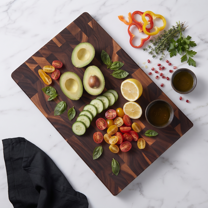 Acacia cutting board lifestyle