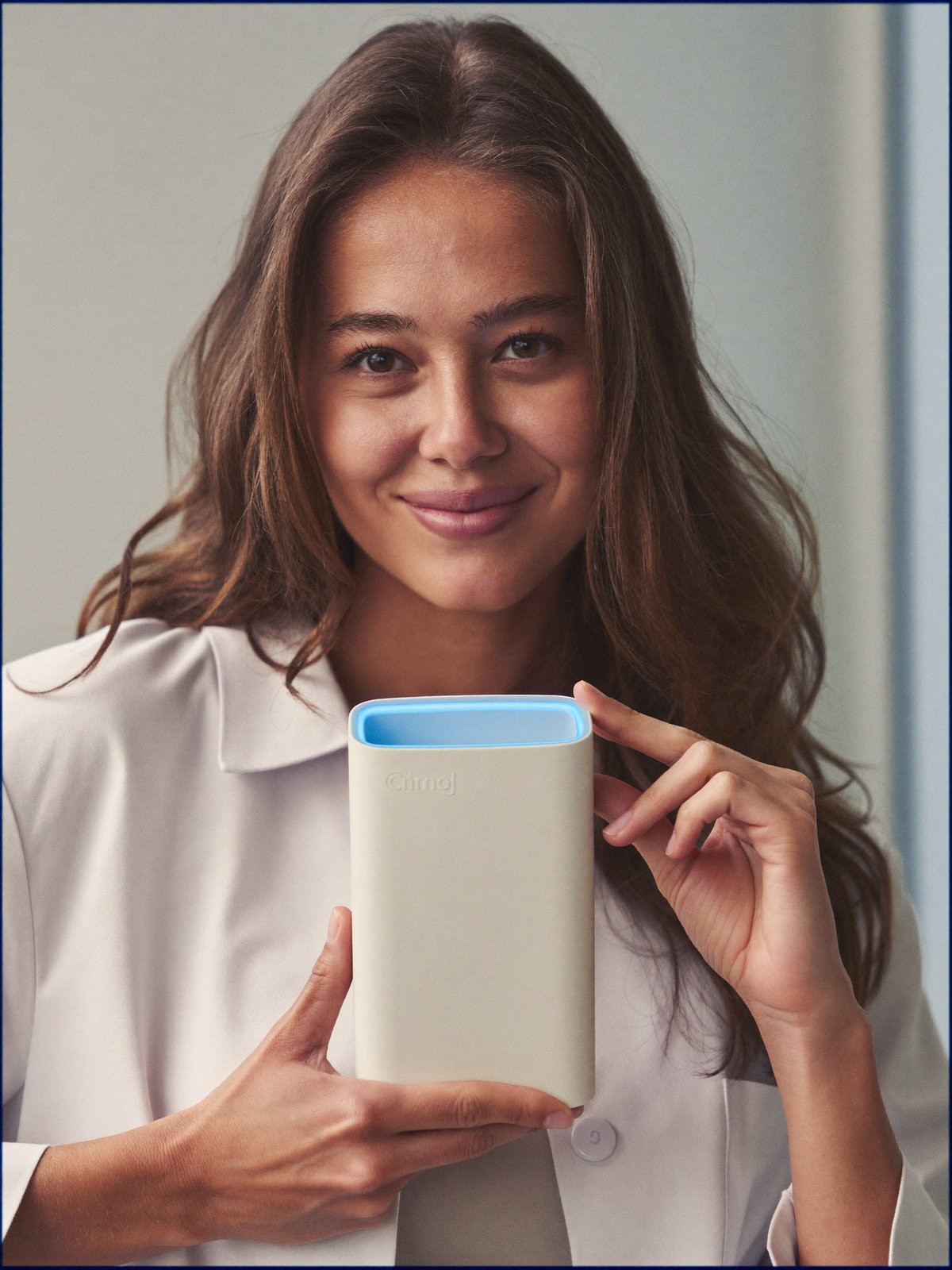 Aerivon designed and tested in lab — held by a wellness researcher